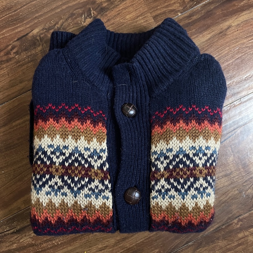 Refectory Wool blend button up sweater